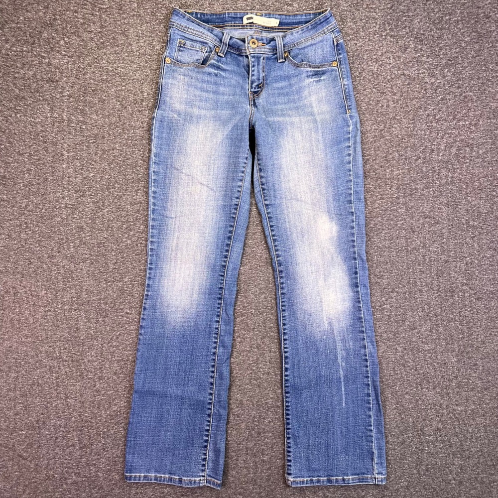 Levis 529 Jeans‎ Womens 4 Blue Denim Curvy Bootcut Casual Stretch Mid Rise 28x30